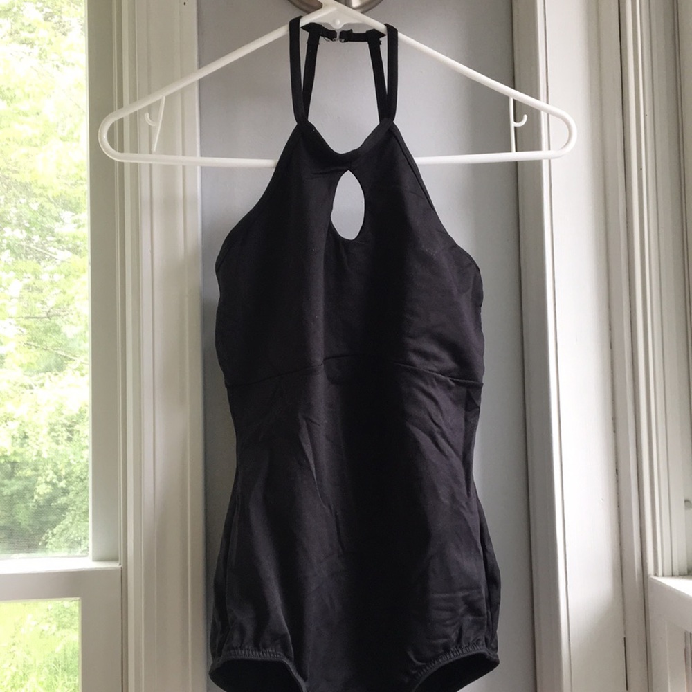 Keyhole Natalie Black Leotard